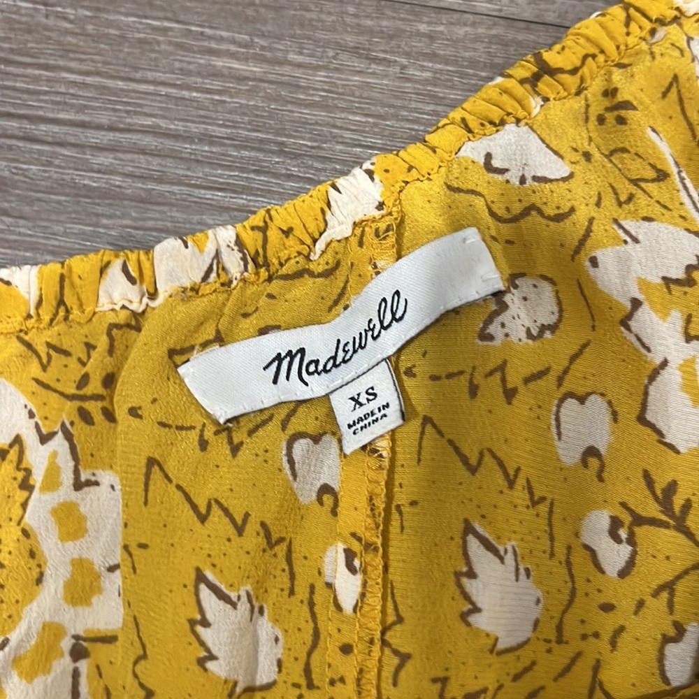 Madewell One Shoulder 100% Silk Top - Picture 2 of 6